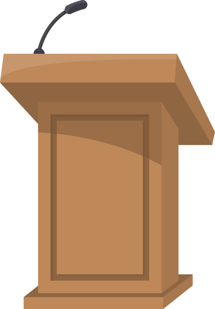 Speech podium stand.